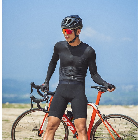 Áo  đạp xe dài tay Monton Traveler Max - Đen