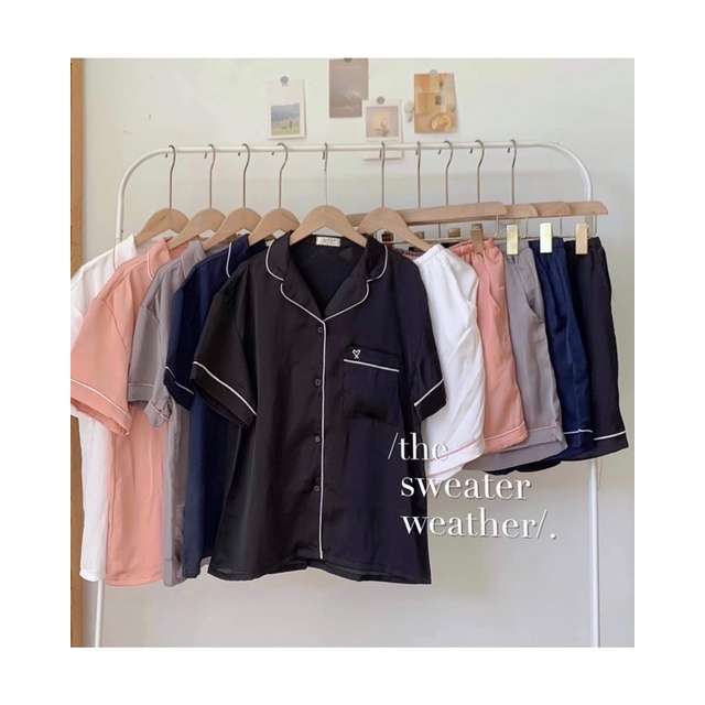 [Mã SKAMCLU7 giảm 10% tối đa 50K đơn 0Đ] SET ĐỒ NGỦ PIJAMA lụa thêu tim, pijama lụa ( Ảnh thật ) | BigBuy360 - bigbuy360.vn