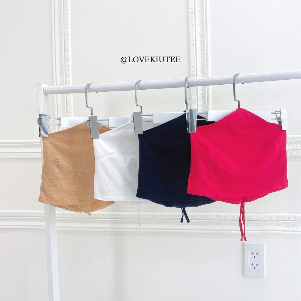 Áo ngắn kiểu cột cổ tam giác My Kind Of tie Halter Top nhiều màu LOVEKIUTEE