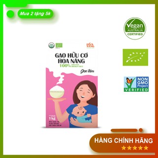 Gạo Tấm Hữu Cơ, Gạo Tấm Hoa Nắng Nấu Cháo Cho Bé Ăn Dặm Hữu Cơ Hoa Nắng Hộp 1Kg