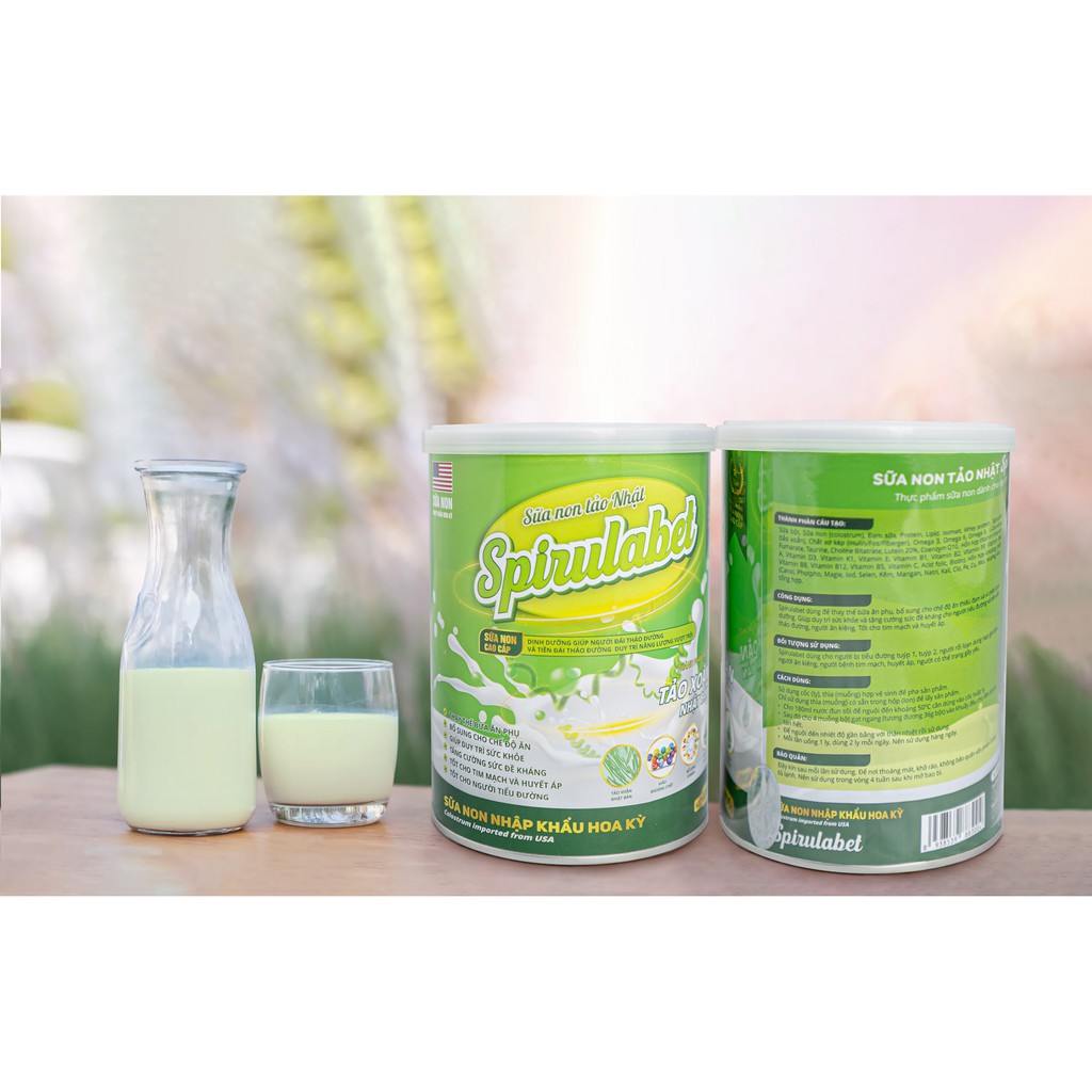 Sữa Non Tảo Nhật Spirulabet 400g [ MUA 3 TẶNG 1 - MUA 5 TẶNG 2 ] - Dinh dưỡng dành cho người tiểu đường