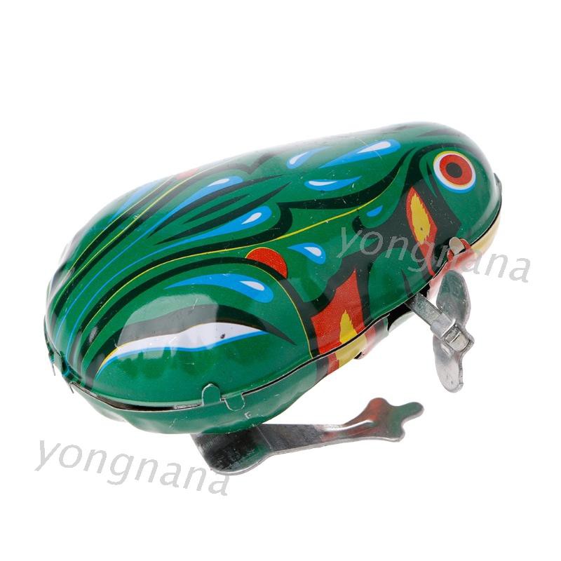 ★TOY♣ Metal Wind-up Jumping Frog Clockwork Tin Toys Children Funny  Game Vintage Doll