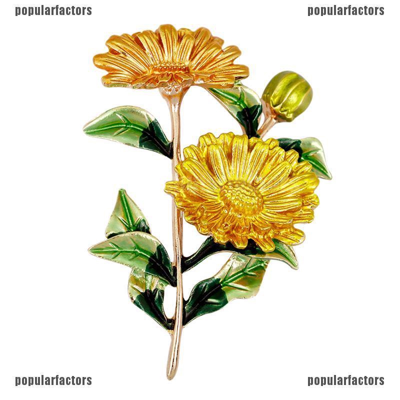 Bông Tai Tráng Men Hình Hoa Cúc Sáng Tạo Thanh Lịch