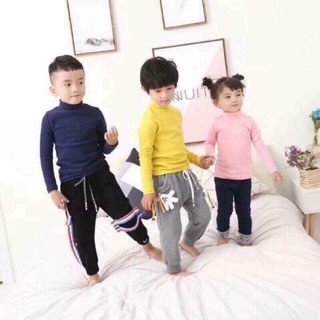 Combo 5 áo giữ nhiệt Trơn cho BÉ TRAI/BÉ GÁI