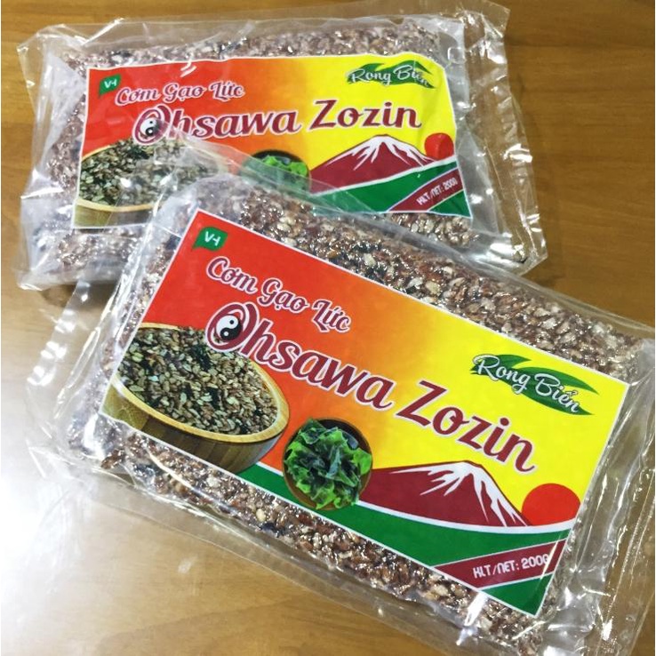 Combo 4 gói cơm gạo lứt rong biển OHSAWA ZOZIN ( gói 200gr ) - Ăn vặt giảm cân không lo béo 100% từ gạo lứt
