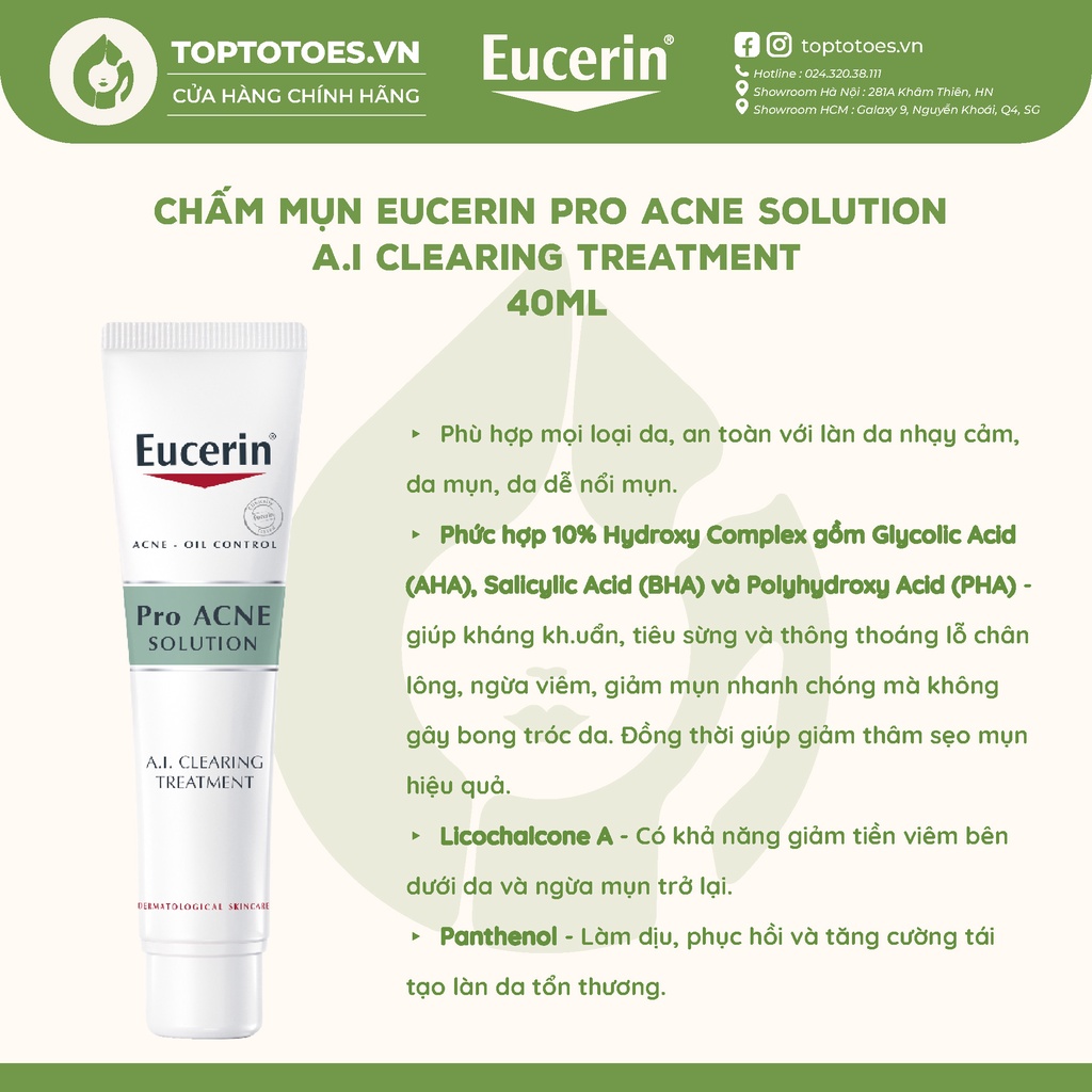 Chấm Mụn Eucerin Pro Acne Solution A.I Clearing Treatment - 40ml