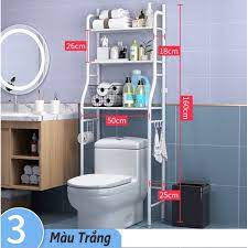 Kệ để đồ máy giặt, kệ để đồ bồn cầu chất liệu inox chắc chắn, không han gỉ