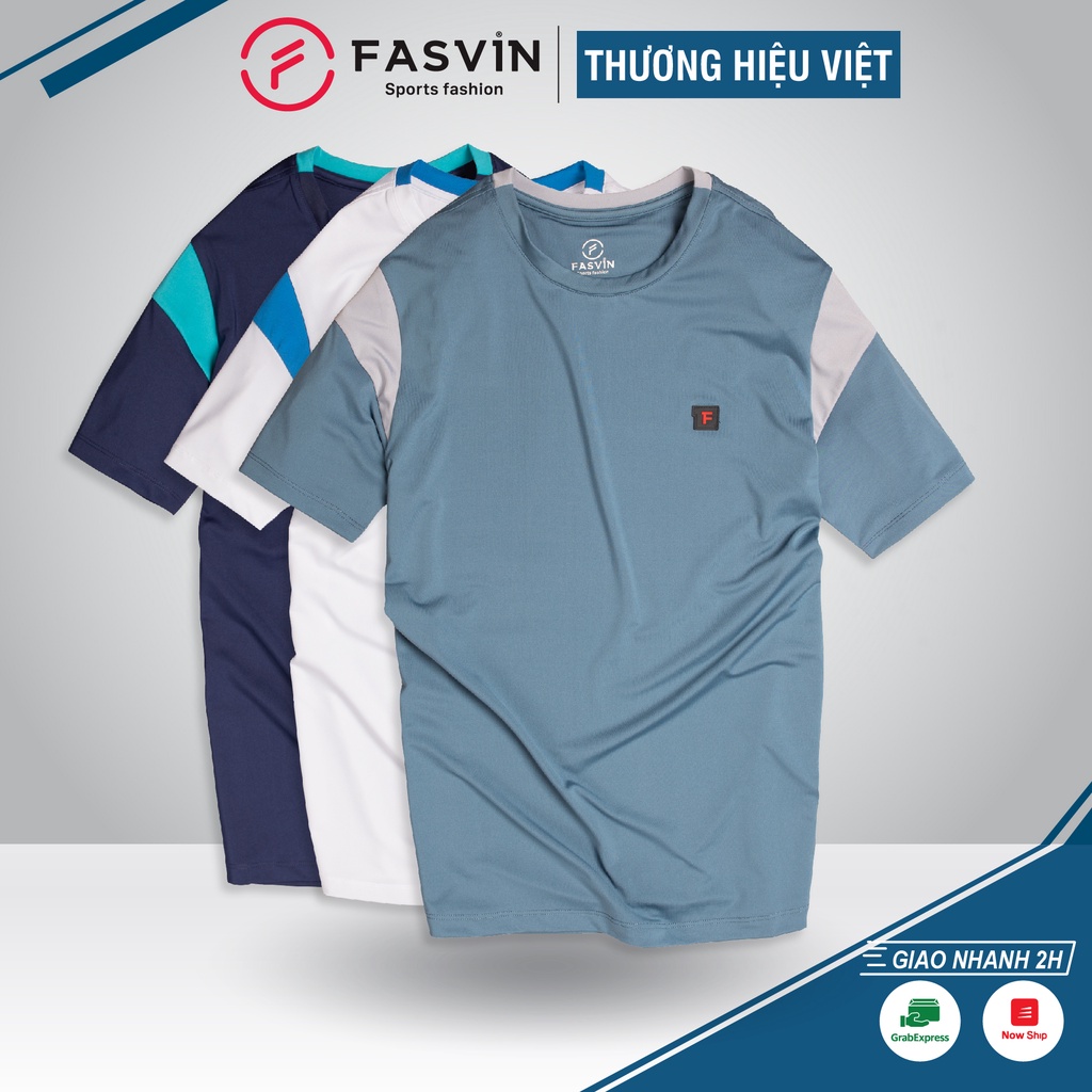 Áo phông nam Fasvin TS20250.HN vải mềm mịn thoáng mát dễ chịu không bai xù