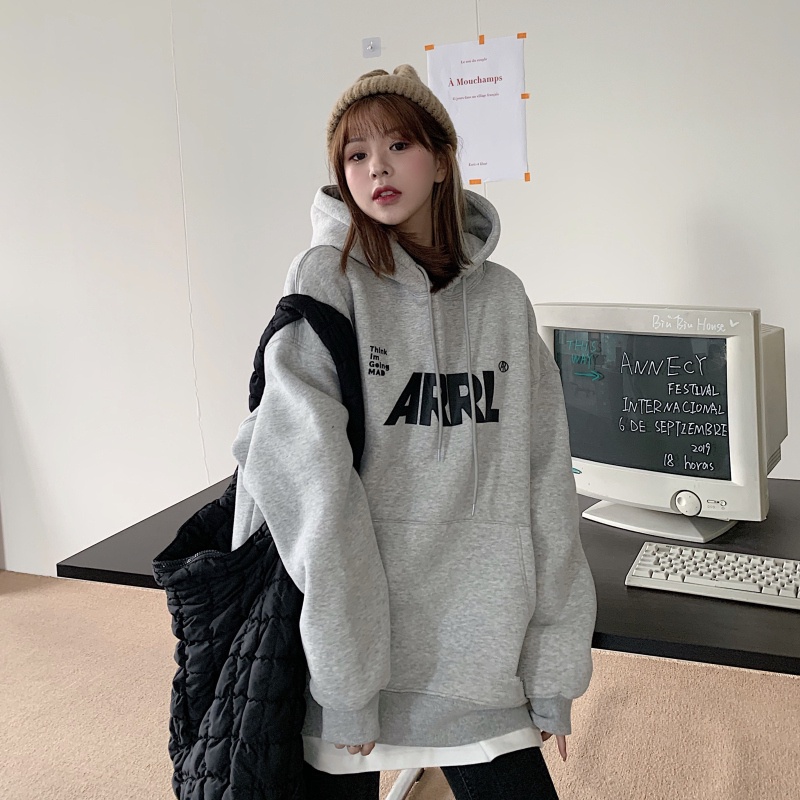 NRVP Áo hoodie dáng rộng thời trang Hàn Quốc 2022 dành cho nữ