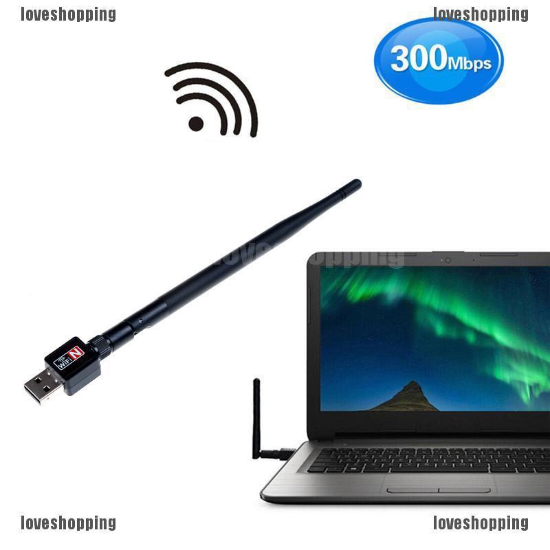 LOVE Bộ Ăng Ten Thu Sóng Wifi Băng Tần Kép 2.4 / 5Ghz 600Mbps Có Đầu Cắm Usb