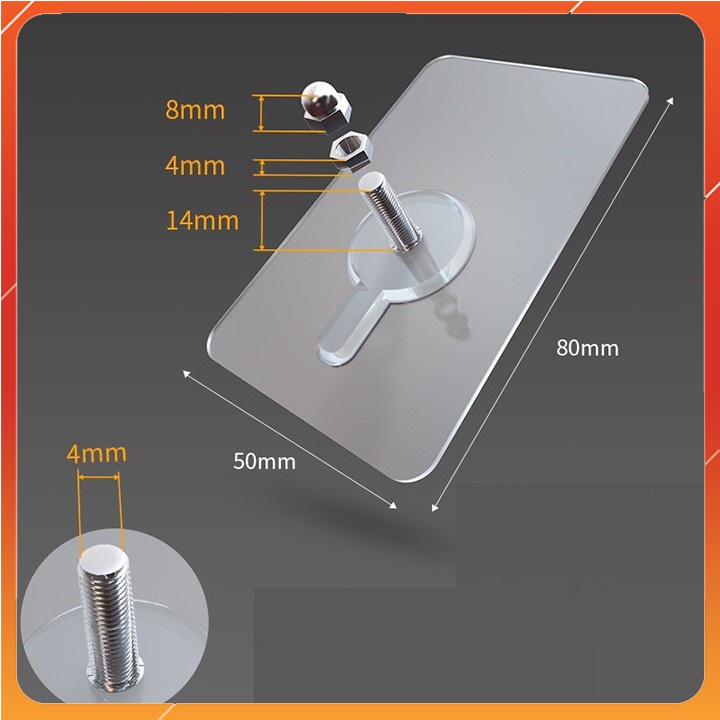 1 Miếng Dán Tường Kèm Ốc Vít Để Treo Đồ Gắn Giá - Kệ Nhà Tắm