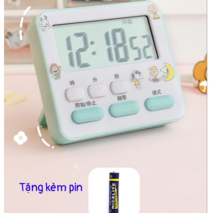 Đồng hồ bấm giờ, đếm ngược để bàn âm báo to, đồng hồ mini chạy bằng pin, Lame.Store