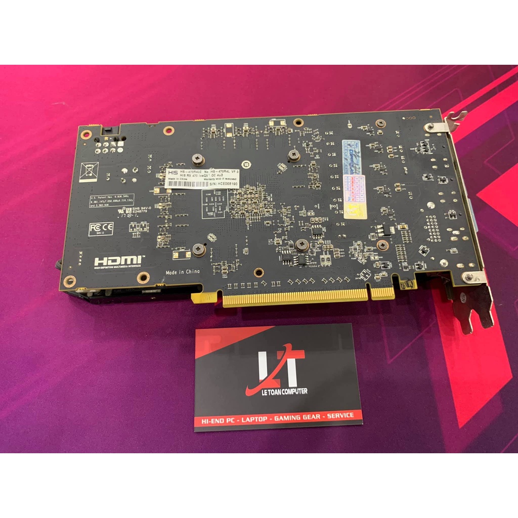 Card màn hình HIS RX470 4GB DDR5 OC