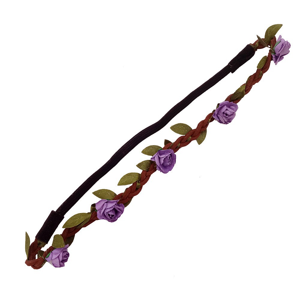 Băng đô dây thun đính hoa nhí