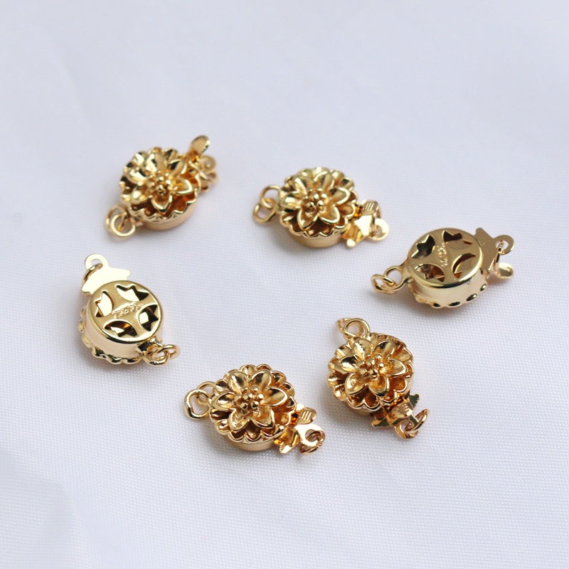 Khóa Cài Màu Vàng Đồng 14k 10mm Chuyên Dụng Làm Đồ Trang Sức