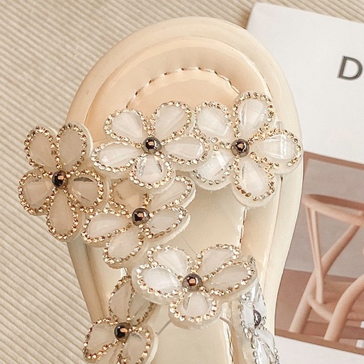 Dép sandal bé gái size 26-36 đính cườm hoa dễ thương