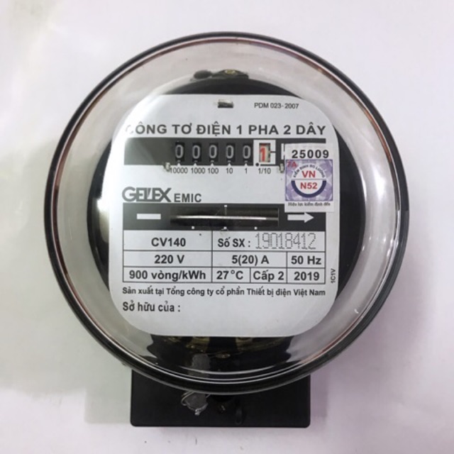 Công Tơ Điện 1 Pha VIỆT NAM ( Có Kiểm Định )