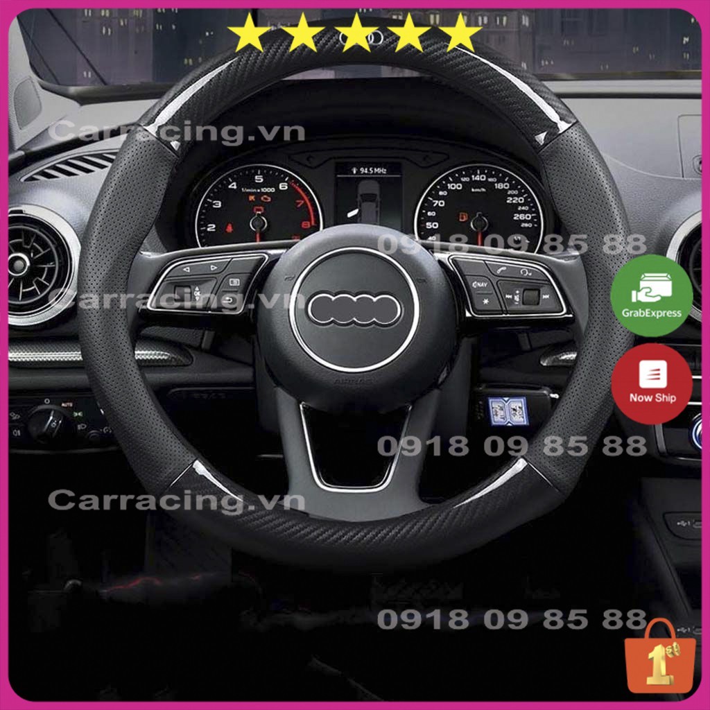 Bọc Vô Lăng Ô Tô CARRACING Chính Hãng Bọc Da Ốp vô lăng - Kiểu Dáng Thể Thao - Cảm Giác Lái Rất Sướng