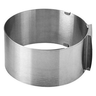 Khuôn ring bánh lạnh bằng inox có thể điều chỉnh đường kính từ 6" đến 12"