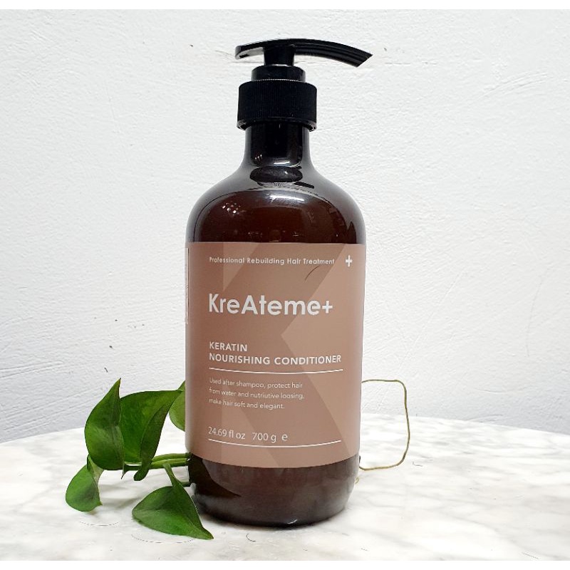 Bộ dầu gội xả dưỡng tóc KreAteme+ 750ml hàng chính hãng. Thải độc và nuôi dưỡng tóc mềm mượt