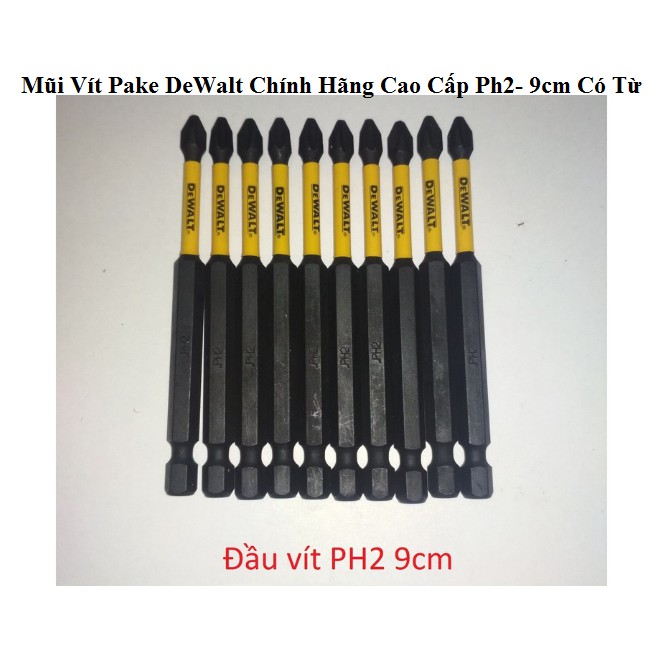 Mũi Vít DeWalt Tem Đen Chính Hãng Cao cấp Ph2- 9cm Có Từ