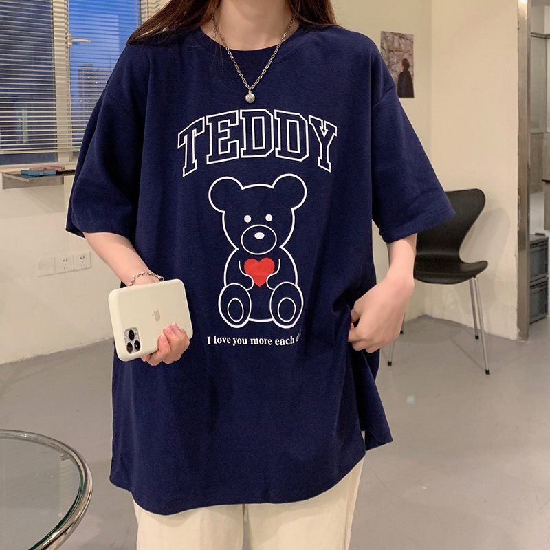 Áo thun tay lỡ unisex Gấu TEDDY