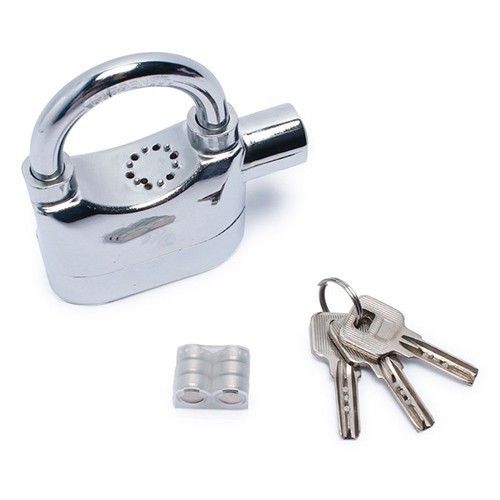 Bộ Khóa Chống Trộm Alarm Lock Có Còi Báo Động, Ổ Khóa Chống Trộm Thông Minh - MÀU ĐEN