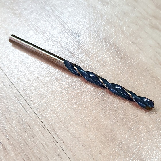 Set Gồm 2 Mũi Khoan 4,2mm Màu Vàng Đồng Đường Xoắn Màu Đen Chất Liệu Thép