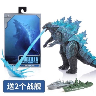 Đồ chơi hình Godzilla mới, vua quái vật mới , Mô hình bông sen đỏ, búp bê khủng long di chuyển máy bay phản lực hạt nhân