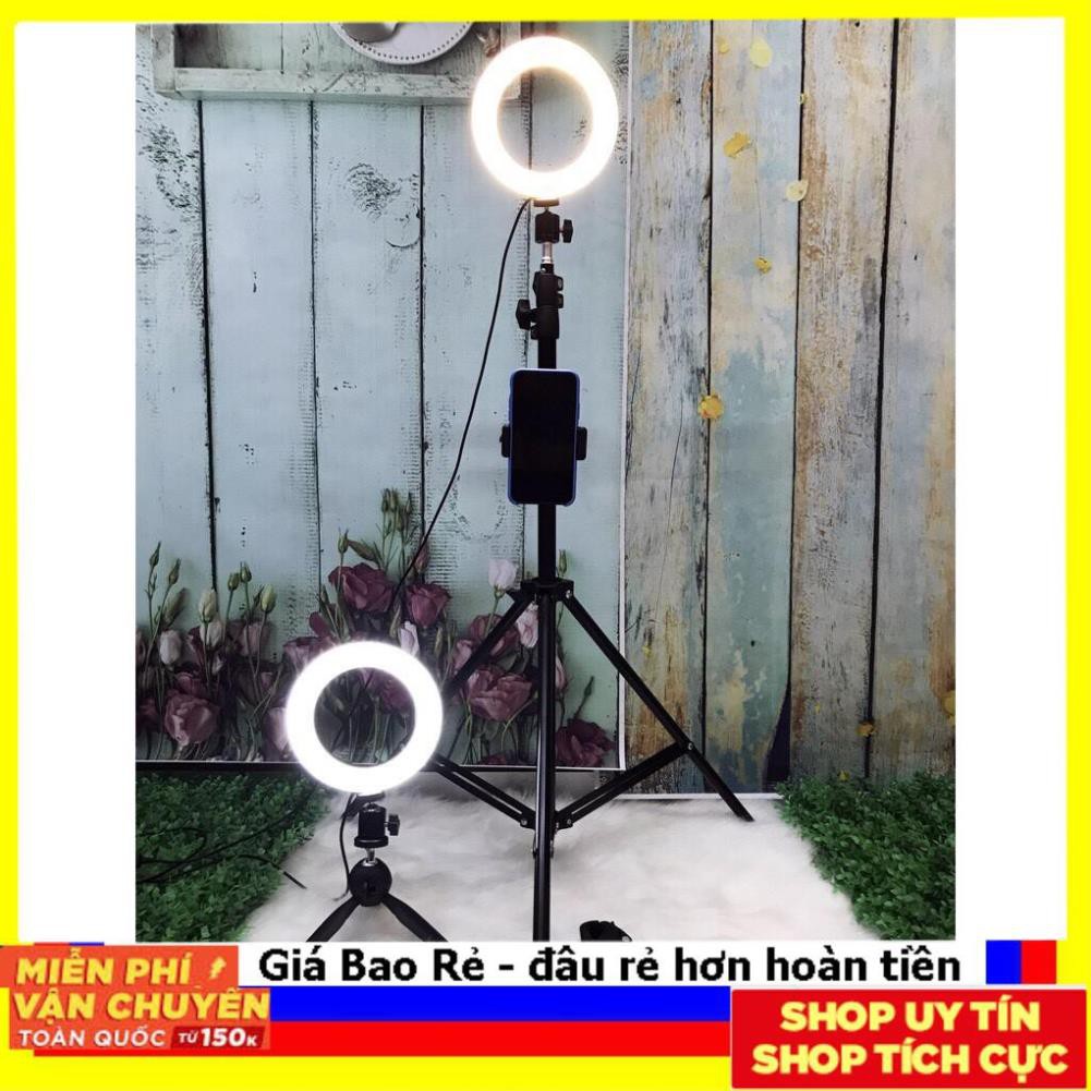 Đèn Livestream 26cm Full Bộ Gồm Chân Đèn Và Giá Đỡ Điện Thoại, Hỗ Trợ Bán Hàng, Make Up, Nối Mi