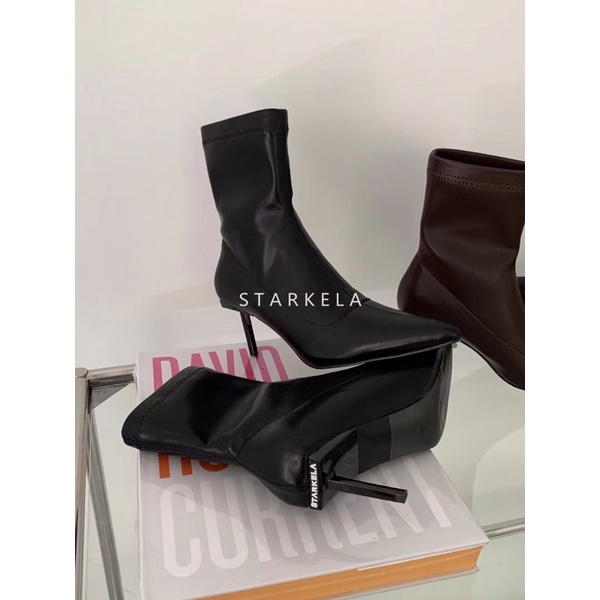 ( Ảnh thật ) A10120 Boot da ôm gót vuông | BigBuy360 - bigbuy360.vn