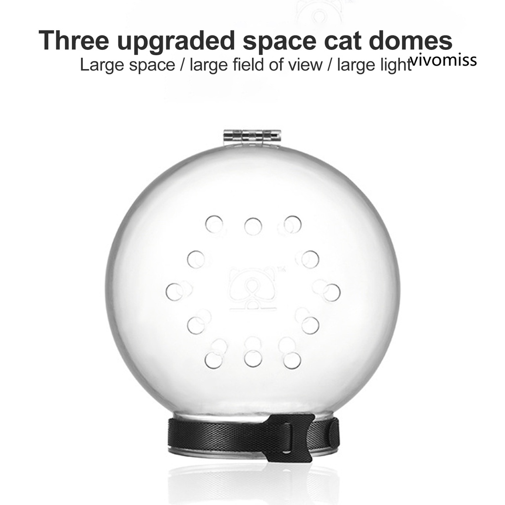 Mũ trùm không gian hình quả bóng thoáng khí bảo vệ đầu cho mèo cưng tiện lợi