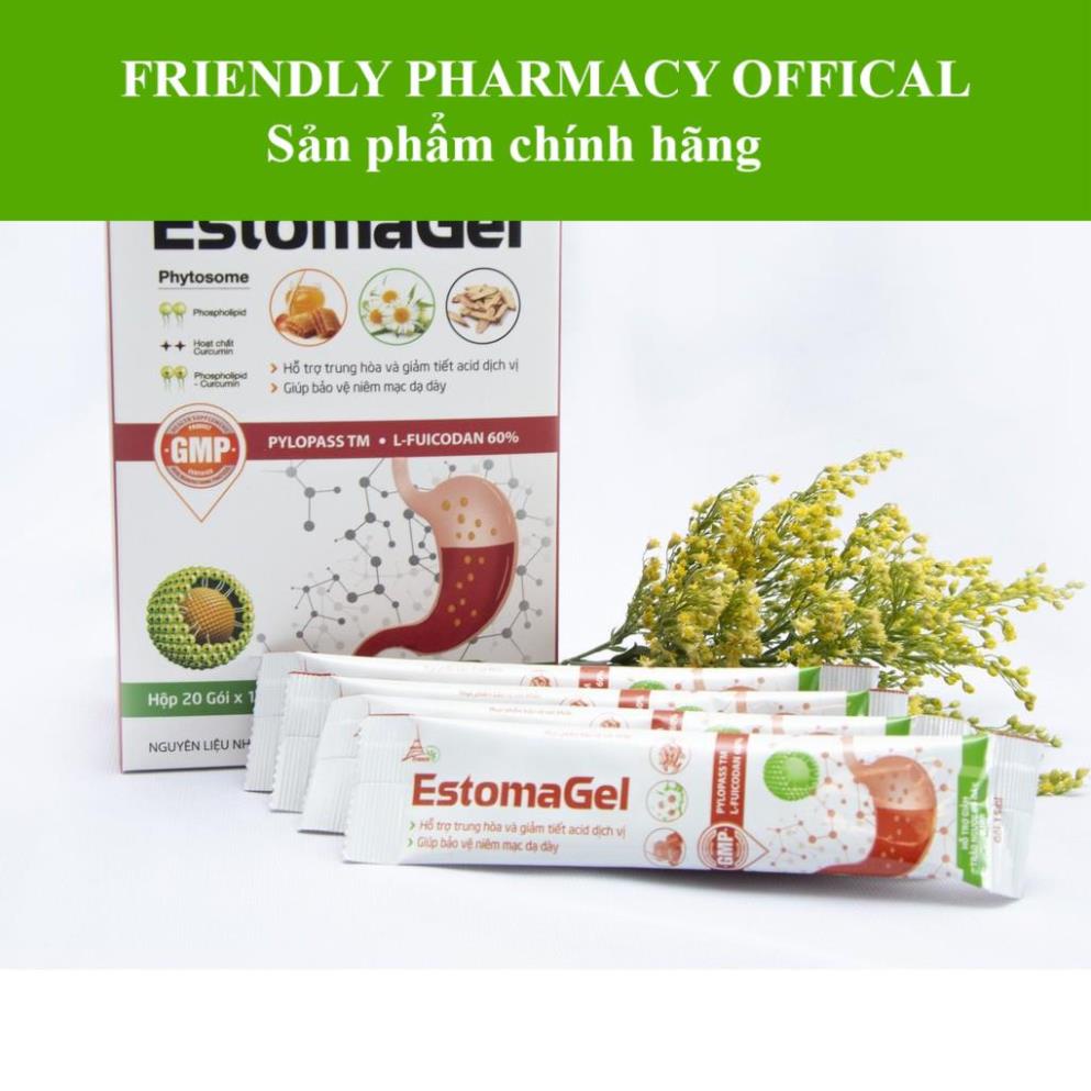 Estomagel – Gói uống hỗ trợ giảm viêm loét dạ dày, tá tràng (Hộp 20 gói)