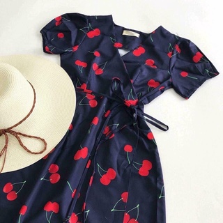 Đầm bigsize ĐẦM LỤA CHERRY CỘT DÂY
