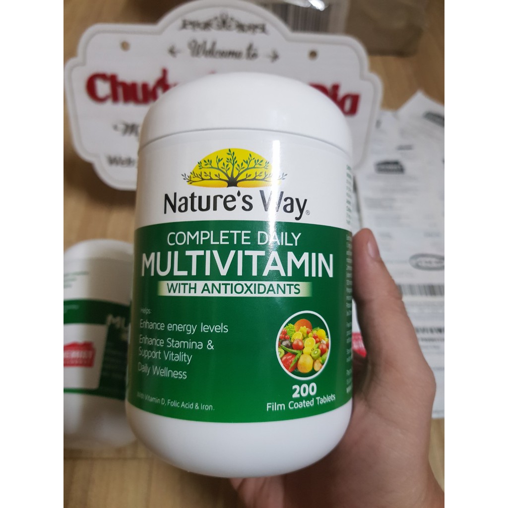 Vitamin Tổng Hợp Úc Nature’s Way Complete Daily Multivitamin - 200 Viên (XV)