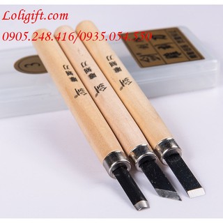 Bộ dao khắc đục tiện gỗ 3 món