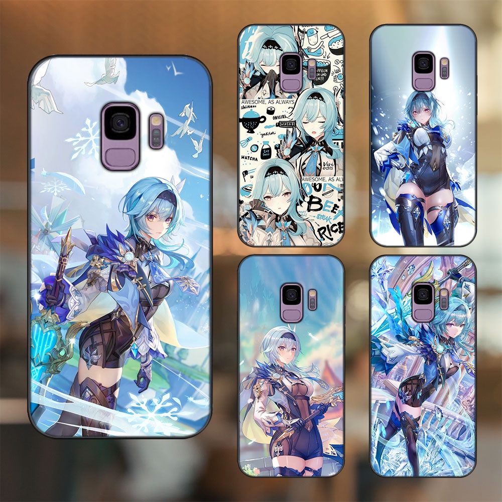Ốp lưng Samsung S9 viền đen in hình Eula Genshin Impact