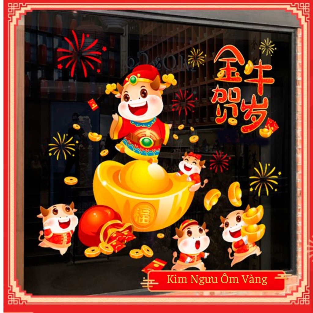 Decal Trang Trí Têt Chất Liệu PVC Cao Cấp | BigBuy360 - bigbuy360.vn