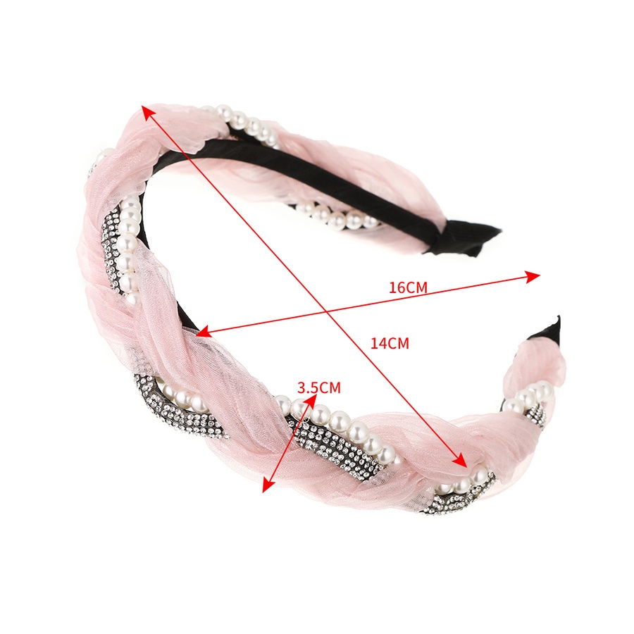 Băng Đô Cài Tóc Dạng Lưới Xoắn Đính Hạt Ngọc Trai Và Kim Cương Thời Trang Hàn Quốc Cho Nữ
