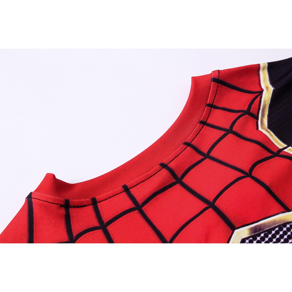 Áo thun HUQISHA họa tiết iron spiderman thời trang dành cho nam