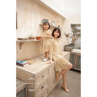 Set đầm đôi mẹ và bé (Hàng thiết kế) kiểu dáng Vintage [ M2559 ]