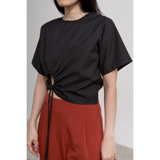 MAYBI Áo suông lai cutout cột nơ