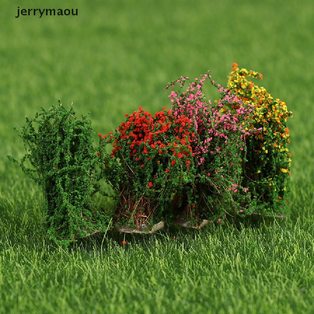 Mô Hình Chậu Hoa Màu Xanh Lá Tỷ Lệ 1 / 12 Dùng Trang Trí Nhà Búp Bê