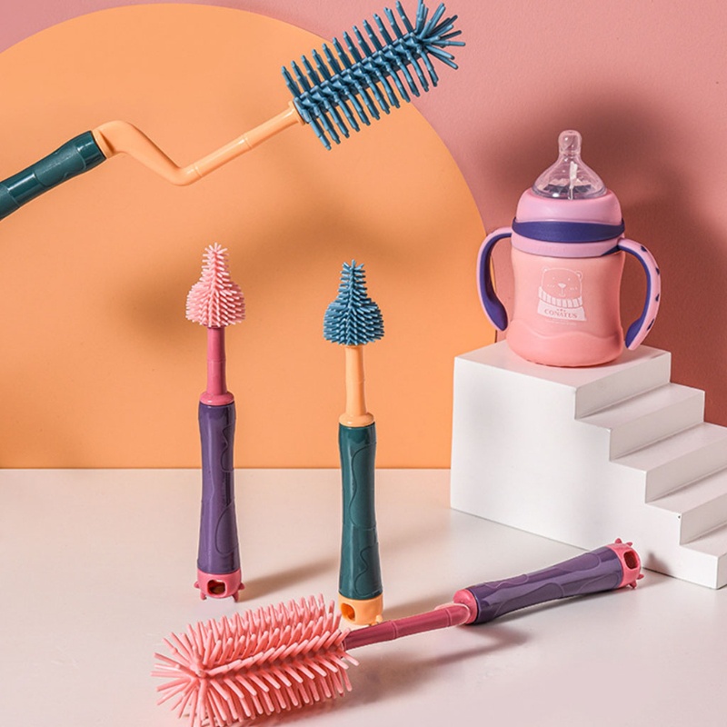 Set 3 Cọ Vệ Sinh Bình Sữa Em Bé Có Thể Xoay Tiện Dụng