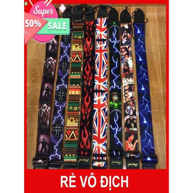 Dây đeo đàn guitar (click vào để chọn mẫu mình thích) giá rẻ
