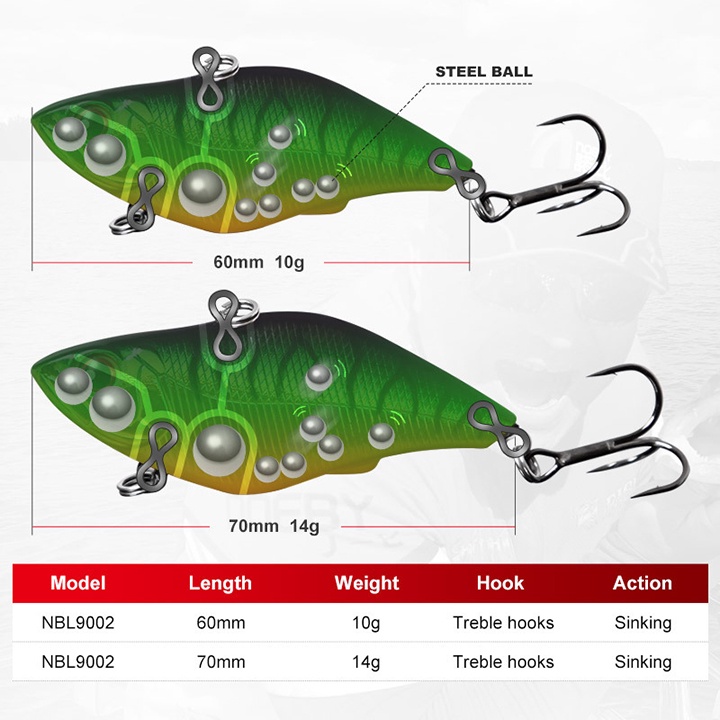 Mồi câu lure lửng - Noeby NBL 9002 - 6cm - 10g - mồi câu lure cá lóc cá chẽm