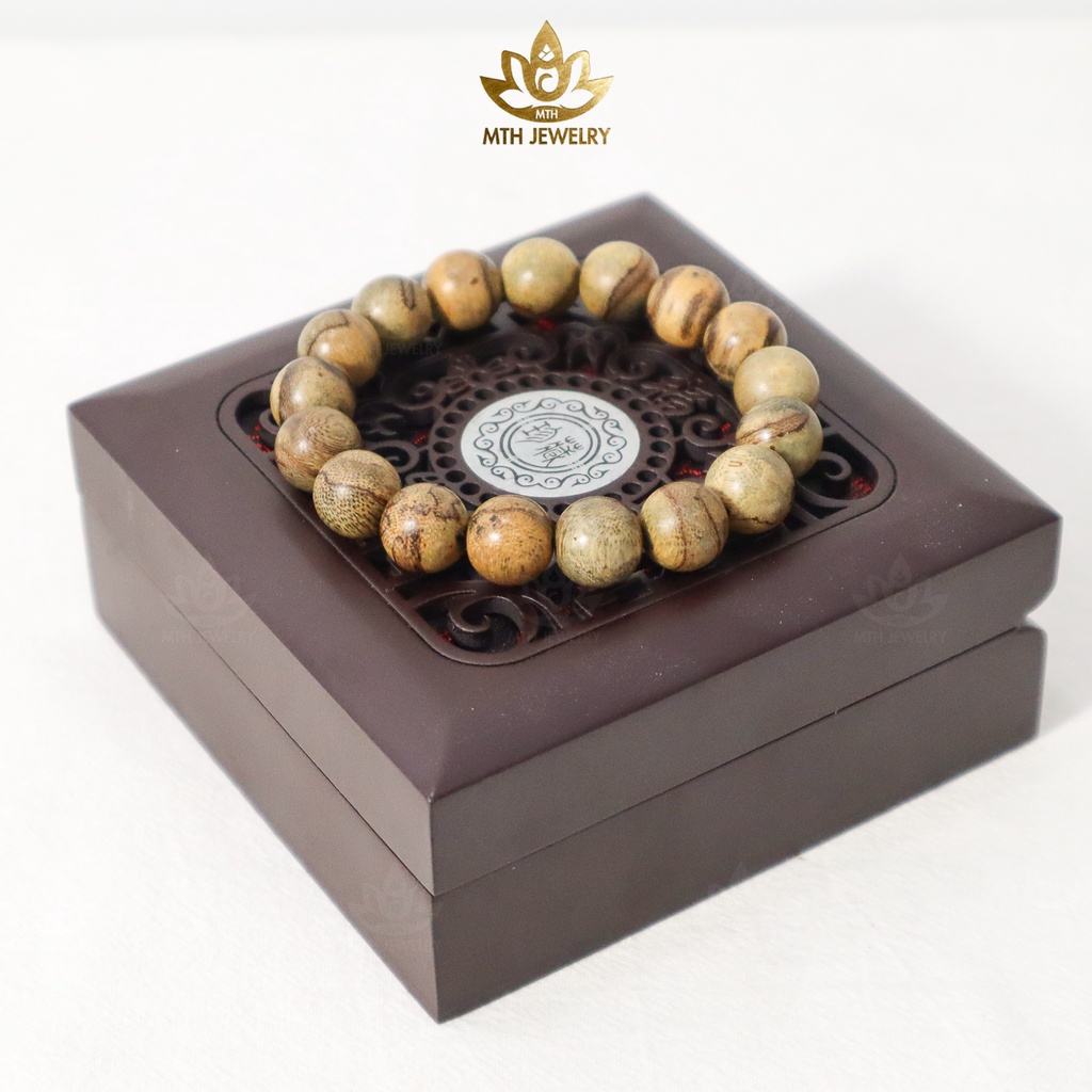 Vòng Tay Trầm Hương MTH JEWELRY Trầm Tốc Bông Size 18mm Trầm Tốc Việt Tự Nhiên | Mộc Trầm Hương