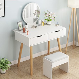 Bàn trang điểm cao cấp thiết kế theo phong cách tân cổ điển làm từ gỗ MDF cao cấp Tặng kèm gương và ghế   DH-BGK2030