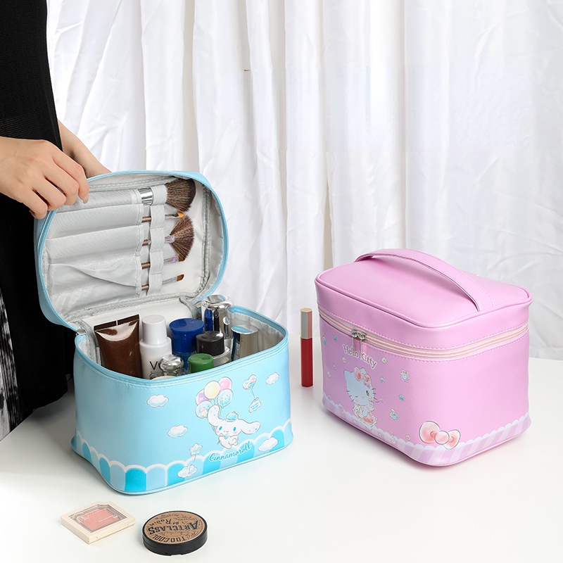 Túi Đựng Mỹ Phẩm Sức Chứa Lớn Họa Tiết Hoạt Hình Hello Kitty