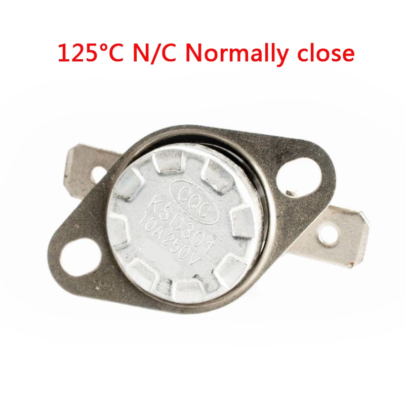 Hàng có sẵn * 1 cái, 125°C 257°Công tắc điều khiển NC N / C Nhiệt độ F KSD301